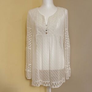Daniel Rainn Cream Lace Blouse
